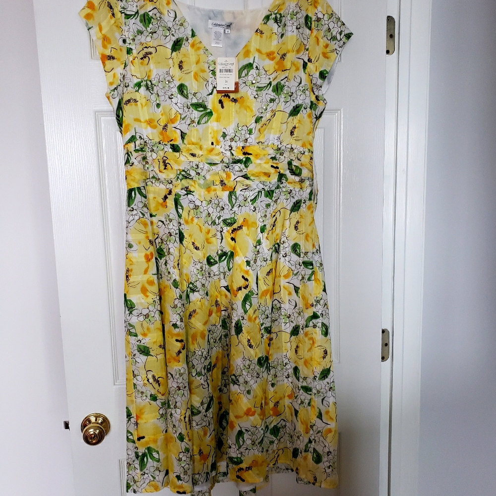 Coldwater creek dress runs smaller. Fits like a 12
